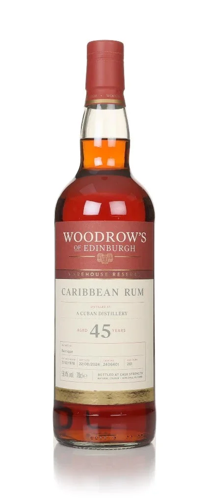 Cuban Rum 45 Year Old 1978 Cask #2406401 Woodrow's Of Edinburgh | 700ML