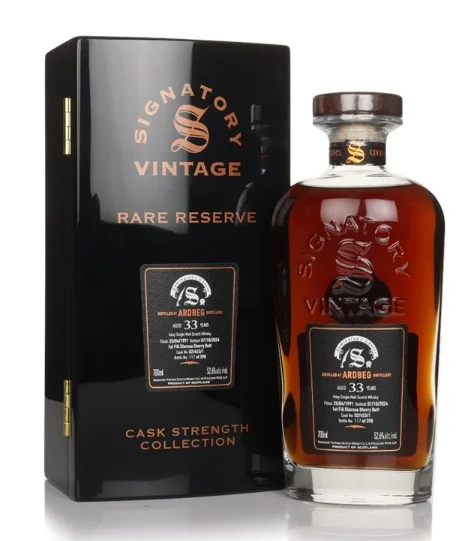 Ardbeg 33 Year Old 1991 Cask #02/453/1 Cask Strength Collection Rare Reserve Signatory Single Malt Scotch Whisky | 700ML - Whiskey