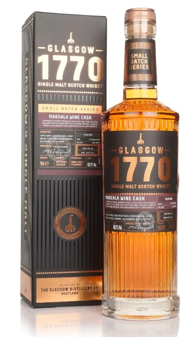 Glasgow 1770 Marsala Wine Cask Peated Single Malt Scotch Whisky | 700ML - Whiskey