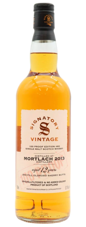Mortlach Signatory Vintage 100 Proof - Batch #60 12 Year Old · 2013 Vintage Single Malt Scotch Whisky | 700ML