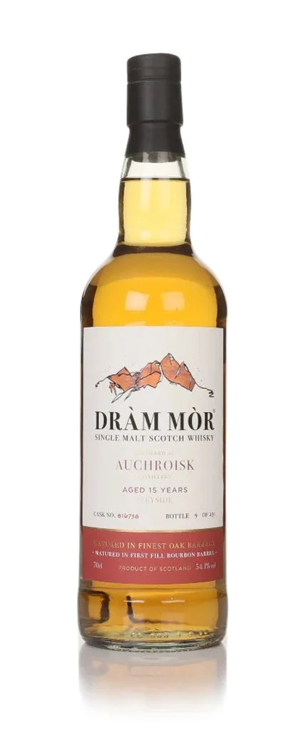 Auchroisk 15 Year Old 2008 Cask #816738 Dram Mor Single Malt Scotch Whisky | 700ML - Whiskey