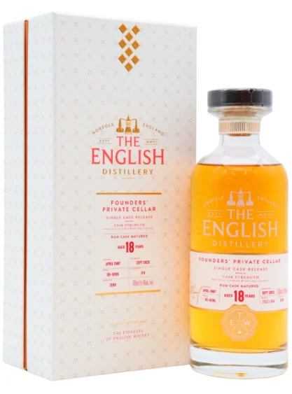 The English Founders' Private Cellar - 18th Anniversary 18 Year Old · 2007 Vintage Single Rum Cask Whisky | 700ML