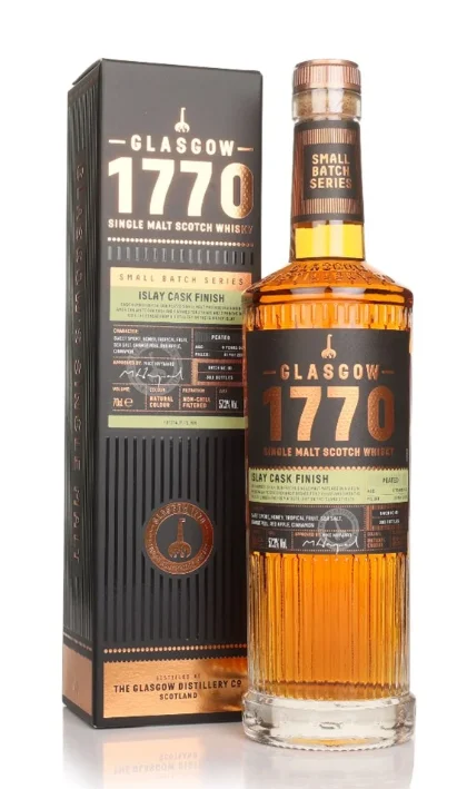Glasgow 1770 Islay Cask Finish Peated Single Malt Scotch Whisky | 700ML - Whiskey