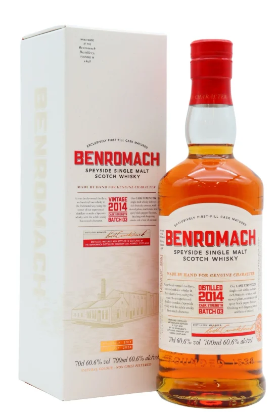Benromach Cask Strength Batch #3 10 Year Old 2014 Vintage Single Malt Scotch Whisky | 700ML - Whiskey
