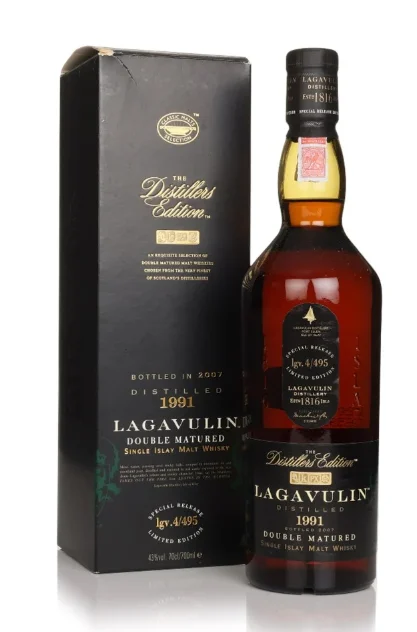 Lagavulin 1991 Bottled 2007 Pedro Ximenez Cask Finish Distillers Edition Single Malt Scotch Whisky | 700ML - Whiskey