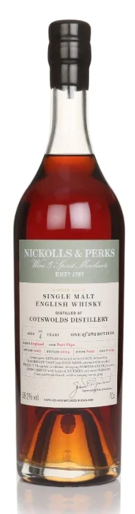 Cotswolds 7 Year Old 2017 Cask #1355 Nickolls & Perks Single Malt Whisky | 700ML - Whiskey