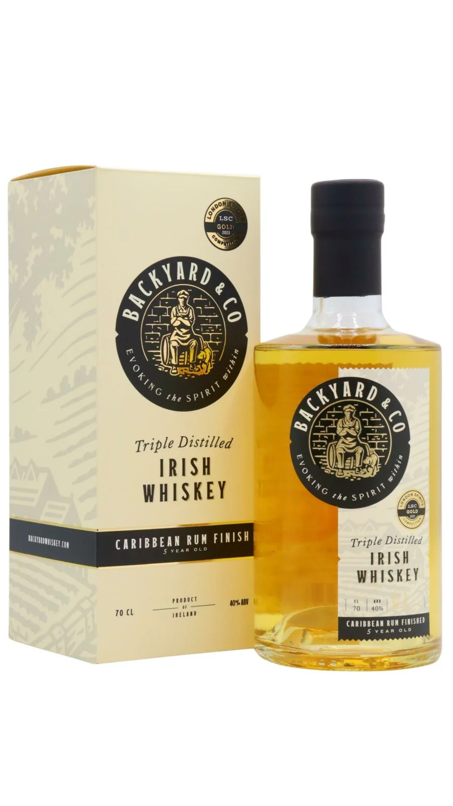 Backyard & Co Caribbean Rum Finish 5 Year Old Triple Distilled Irish Whiskey | 700ML