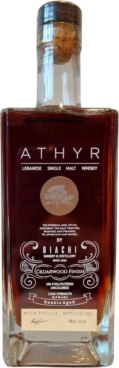 Riachi Athyr Cedarwood Finish Lebanese Single Malt Whisky | 700ML - Whiskey