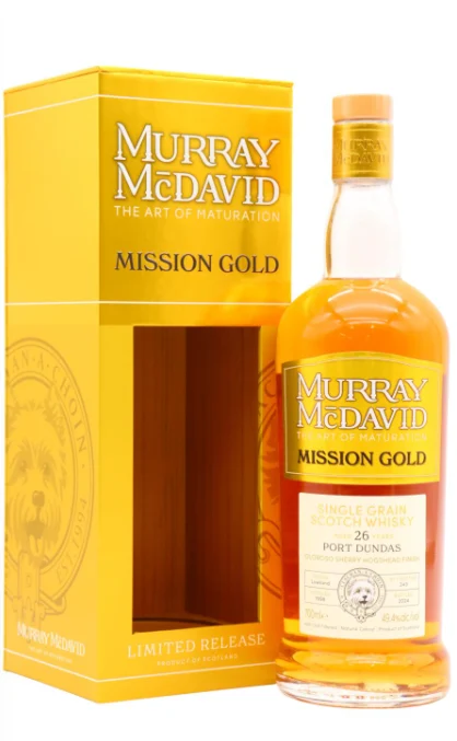 Port Dundas (Silent) Murray McDavid Mission Gold Series Single Cask #2410052 26 Year Old · 1998 Vintage Single Grain Scotch Whisky | 700ML - Whiskey