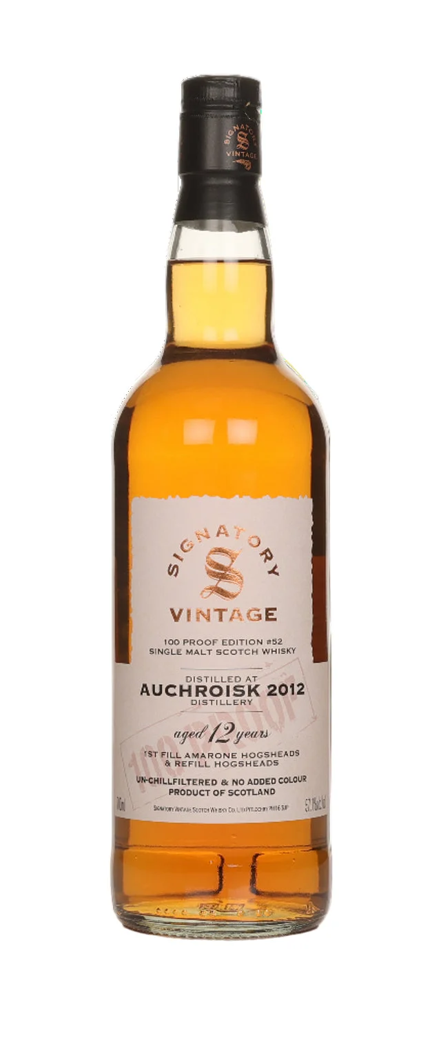 Auchroisk 12 Year Old 2012 - 100 Proof Edition #52 (Signatory) Single Malt Scotch Whisky | 700ML