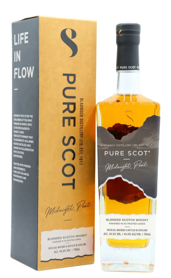 Bladnoch Pure Scot Midnight Peat Blended Scotch Whisky | 700ML - Whiskey