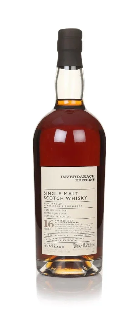 Glenallachie 16 Year Old 2008 Inverdarach Editions Single Malt Scotch Whisky | 700ML - Whiskey