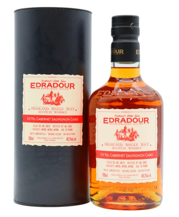Edradour St. Michael Eppan Cabernet Sauvignon Cask Finish 13 Year Old · 2012 Vintage Single Malt Scotch Whisky | 700ML - Whiskey