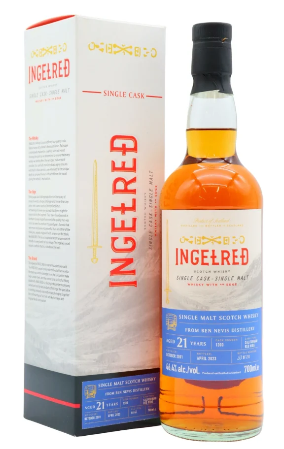 Ben Nevis Ingelred Single Cask #1300 - 21 Year Old 2001 Vintage Single Malt Scotch Whisky | 700ML