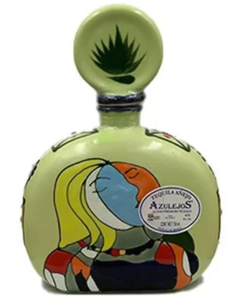 Azulejos Masterpiece Anejo Bottle Green - Tequila