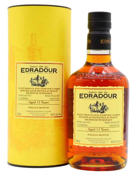 Edradour Sauternes Cask Small Batch 13 Year Old · 2012 Vintage Single Malt Scotch Whisky | 700ML - Whiskey