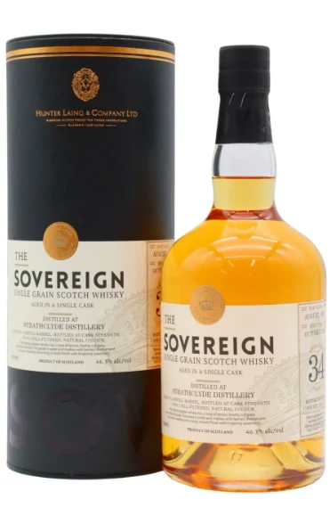 Strathclyde The Sovereign Single Cask 34 Year Old 1990 Vintage Single Grain Scotch Whisky | 700ML - Whiskey
