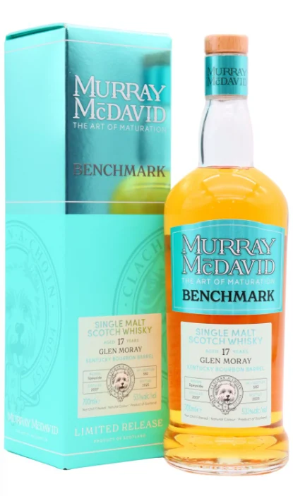 Glen Moray Murray McDavid Benchmark Bourbon Cask 17 Year Old · 2007 Vintage Single Malt Scotch Whisky | 700ML - Whiskey