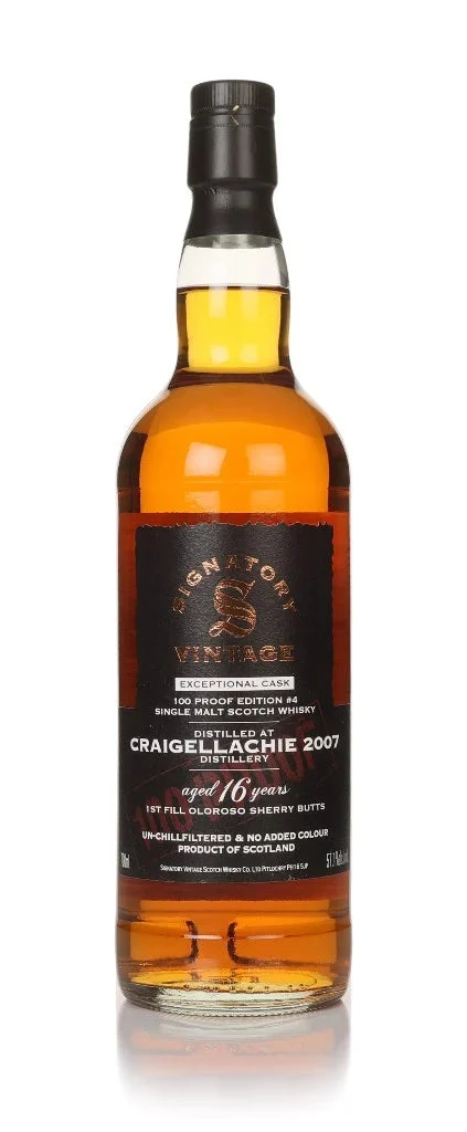 Craigellachie 16 Year Old 2007 Exceptional Cask - 100 Proof Edition #4 (Signatory) Single Malt Scotch Whisky | 700ML