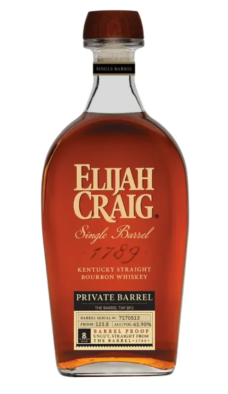 Elijah Craig Barrel Proof Single Barrel Bourbon Juice Private Select Straight Bourbon Whiskey