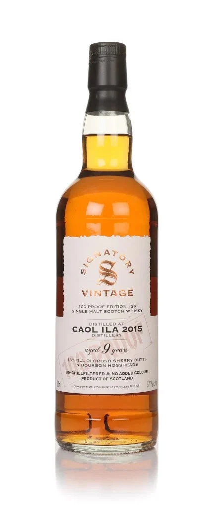 Caol Ila 9 Year Old 2015 100 Proof Edition #26 (Signatory) Single Malt Scotch Whisky | 700ML - Whiskey