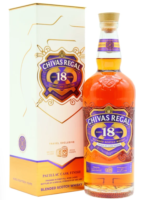Chivas Regal Pauillac Wine Cask Finish 18 Year Old Blended Scotch Whisky | 1L - Whiskey