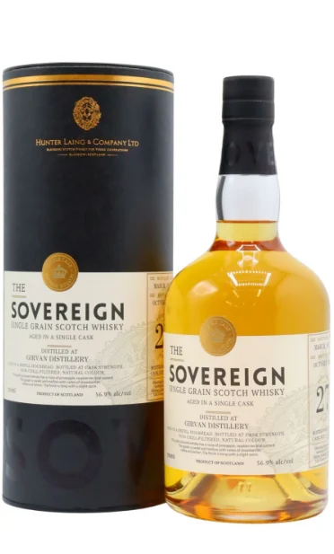 Girvan The Sovereign Single Cask #20242 27 Year Old 1997 Vintage Single Grain Scotch Whisky | 700ML - Whiskey