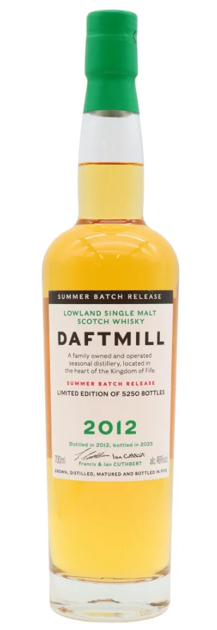 Daftmill Summer Batch 2025 Release 12 Year Old · 2012 Vintage Single Malt Scotch Whisky | 700ML - Whiskey