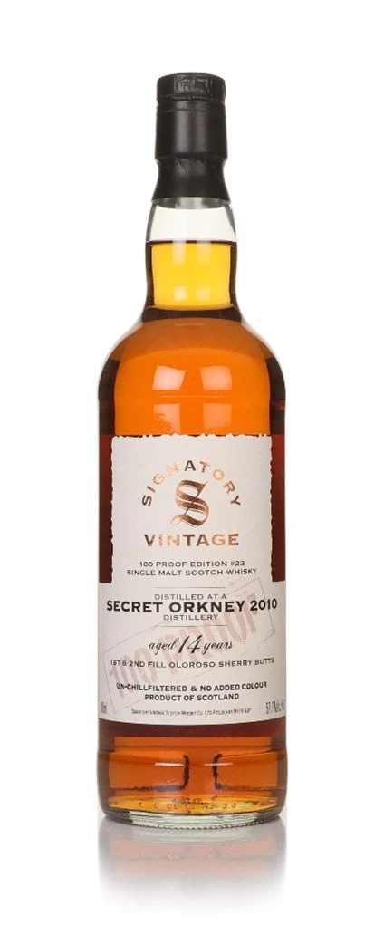 Secret Orkney 14 Year Old 2010 - 100 Proof Edition #23 (Signatory) Single Malt Scotch Whisky | 700ML