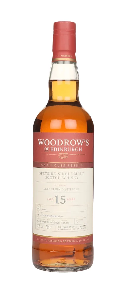 Glen Elgin 15 Year Old 2009 - Woodrow's of Edinburgh Single Malt Scotch Whisky | 700ML