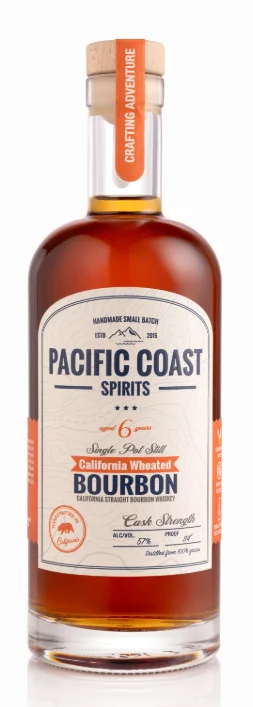 Pacific Coast Spirits Single Pot Still California Cask Strength 6 Year Old Wheated Bourbon Whiskey