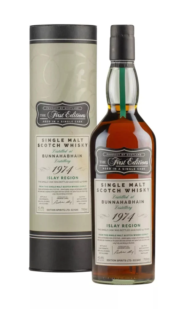 Bunnahabhain 43 Year Old First Editions 1974 Single Malt Scotch Whisky | 700ML - Whiskey