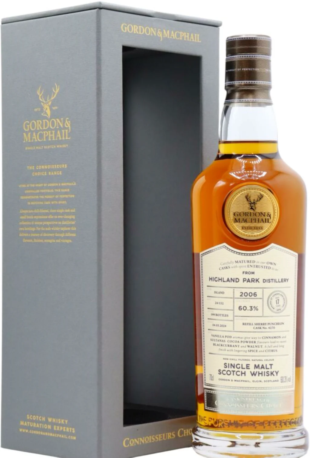 Highland Park Connoisseurs Choice Single Cask #4270 2006 17 Year Old Whisky | 700ML - Whiskey