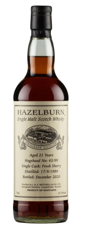 Hazelburn 21 Year Old 1999 Private Sherry Cask #43 Single Malt Scotch Whisky | 700ML - Whiskey