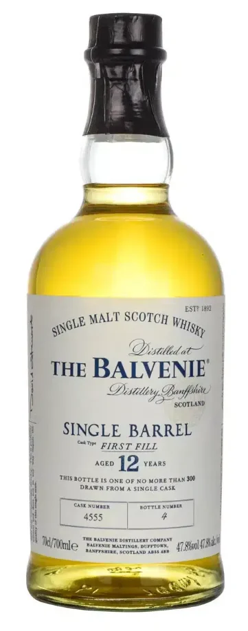 Balvenie 12 Year Old Single Barrel First Fill #4555 Single Malt Scotch Whisky | 700ML - Whiskey