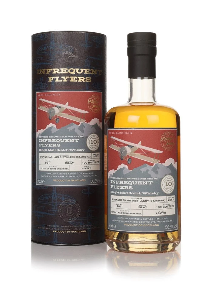 Bunnahabhain (Staoisha) 10 Year Old 2013 Cask #901 Infrequent Flyers Single Malt Scotch Whisky | 700ML - Whiskey