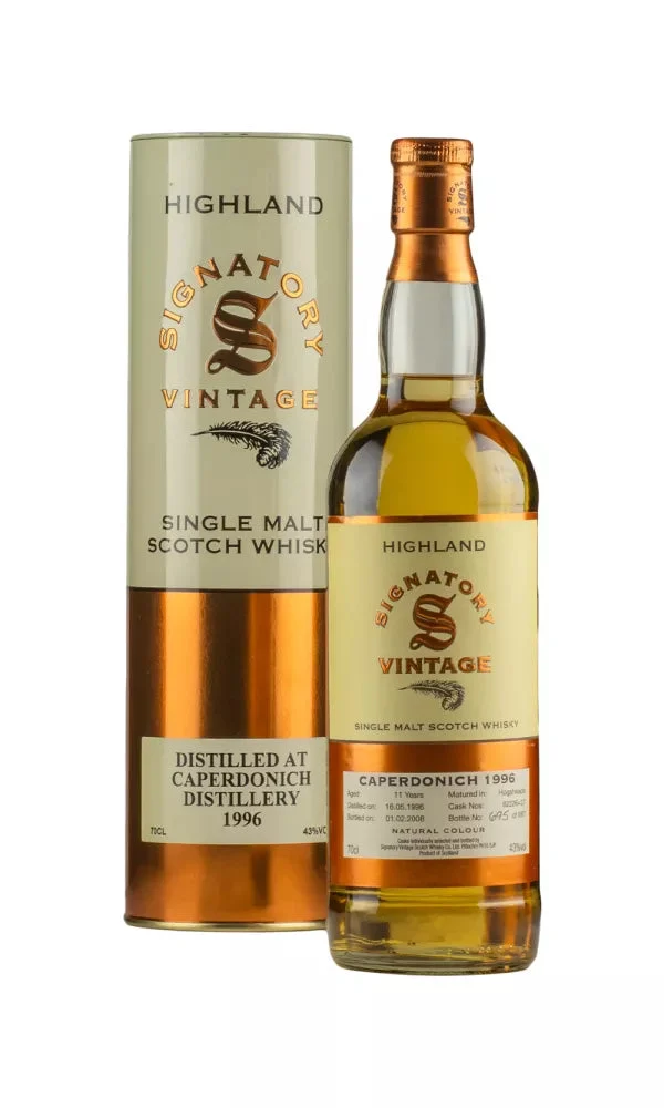 Caperdonich 11 Year Old Signatory 1996 Single Malt Scotch Whisky | 700ML - Whiskey