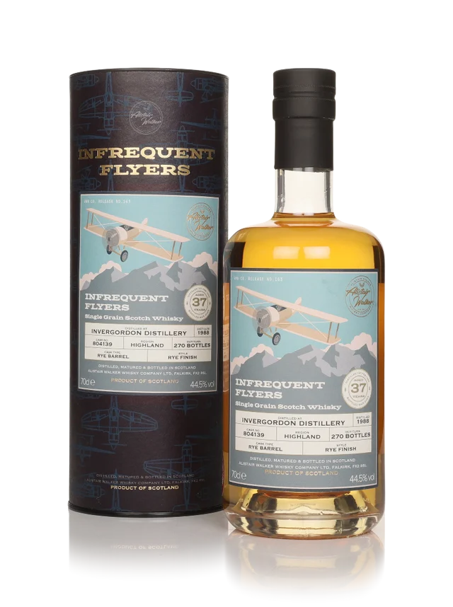 Invergordon 37 Year Old 1988 Cask #804139 - Infrequent Flyers Single Grain Scotch Whisky | 700ML