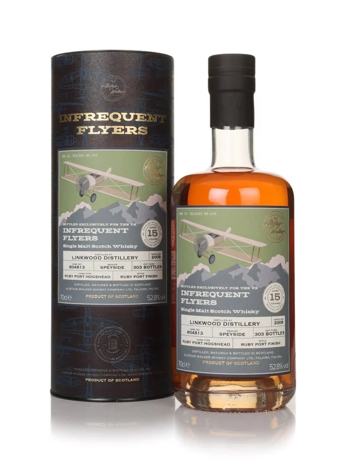 Linkwood 15 Year Old 2008 Cask #804813 Infrequent Flyers Single Malt Scotch Whisky | 700ML - Whiskey