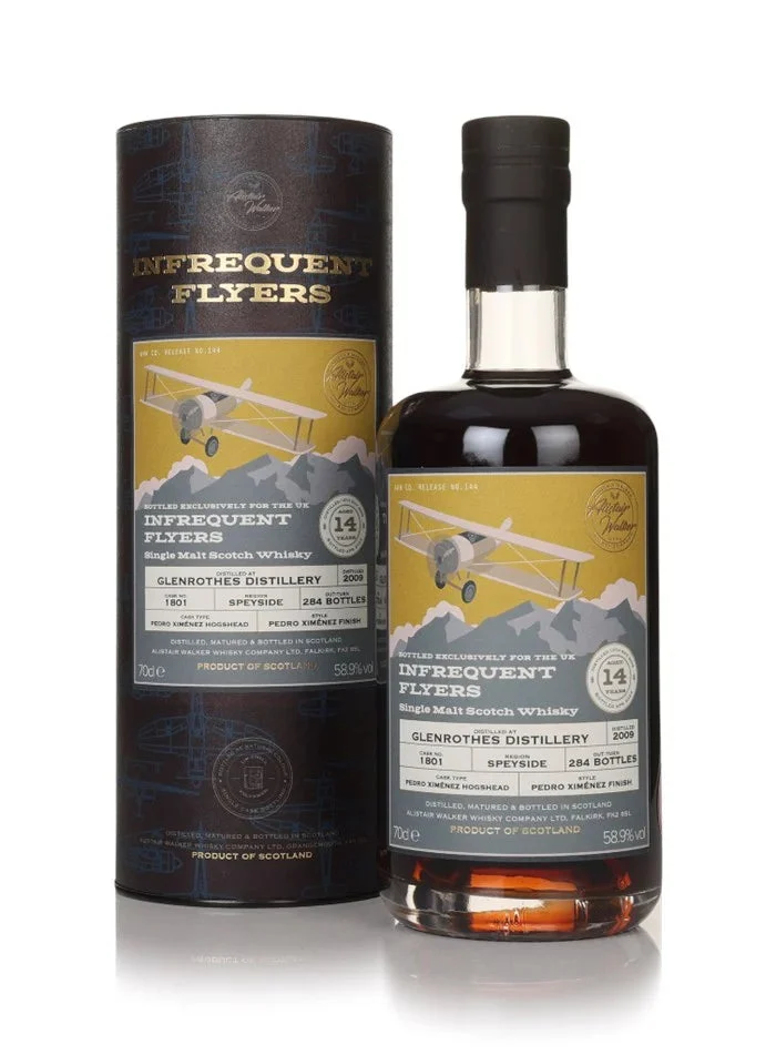 Glenrothes 14 Year Old 2009 Cask #1801 Infrequent Flyers Single Malt Scotch Whisky | 700ML - Whiskey