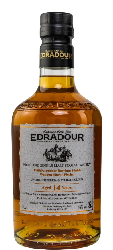 Edradour 14 Year Old 2007 Fruhburgunder Barrique Finish Cask #602 Single Malt Scotch Whisky | 700ML - Whiskey
