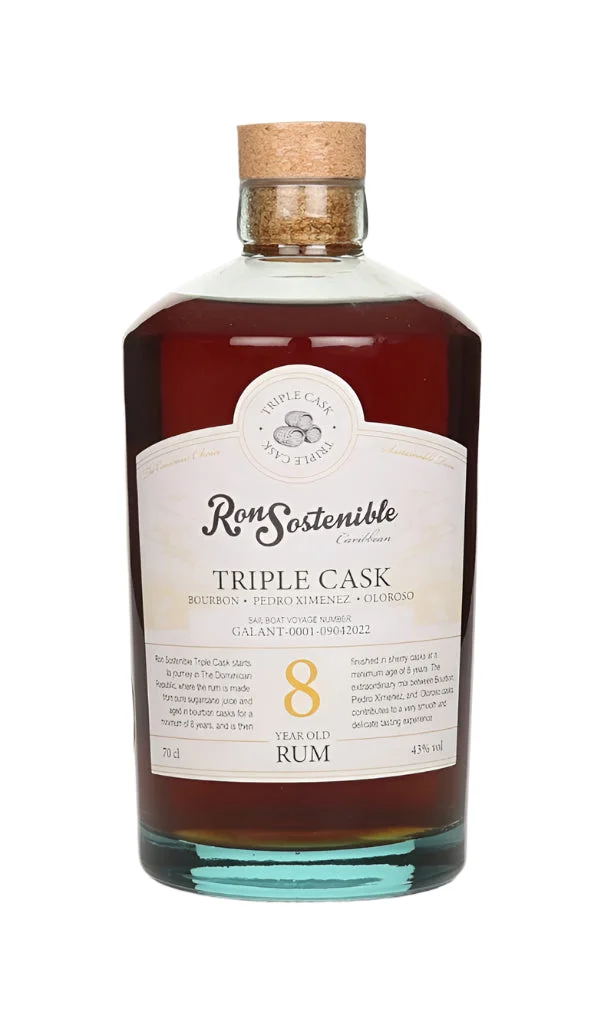 Ron Sostenible Triple Cask 8 Year Old Rum | 700ML