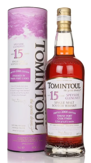 Tomintoul 15 Year Old 2008 Tawny Port Cask Finish Single Malt Scotch Whisky | 700ML - Whiskey