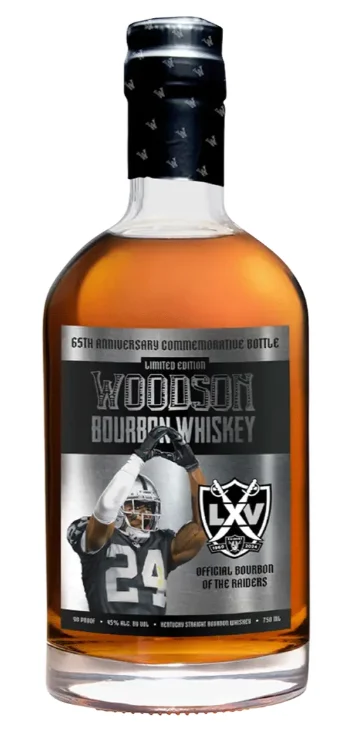 Woodson 65th Anniversary Limited Edition Charles Woodson Raiders Bourbon Whisky - Whiskey
