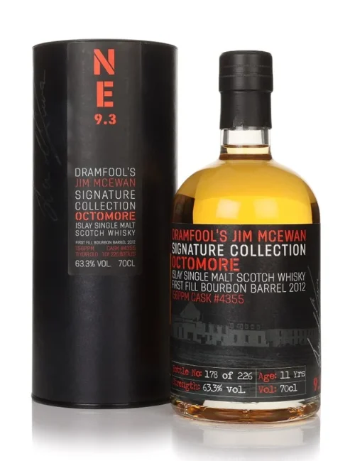Octomore 9.3 11 Year Old 2012 Cask #4355 Jim McEwan Signature Collection Dramfool Single Malt Scotch Whisky | 700ML - Whiskey