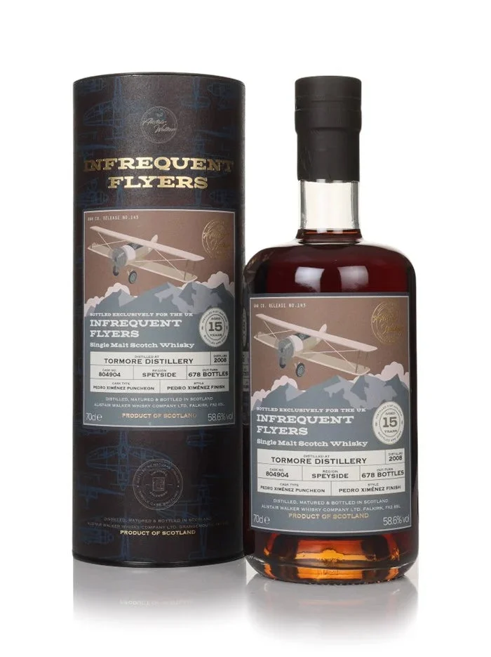 Tormore 15 Year Old 2008 Cask #804904 Infrequent Flyers Single Malt Scotch Whisky | 700ML - Whiskey
