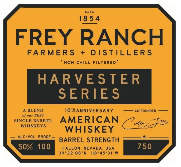 Frey Ranch Harvest Series 10th Anniversary Barrel Strength American Whiskey