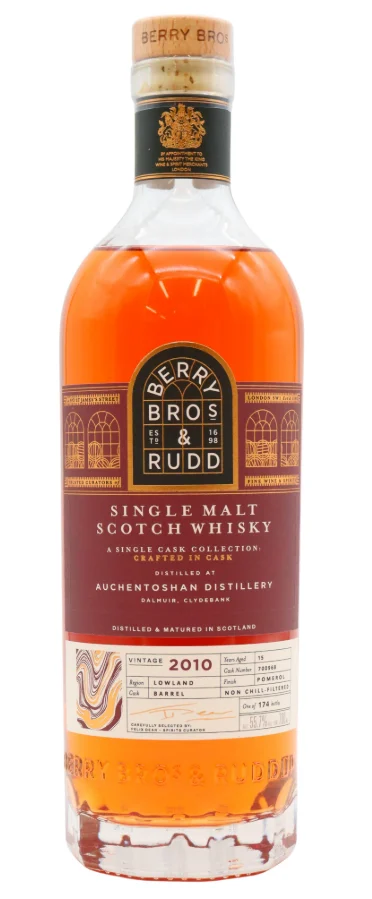 Auchentoshan Berry Bros & Rudd - Crafted In Cask - Pomerol Wine Finish 15 Year Old · 2010 Vintage Single Malt Scotch Whisky | 700ML