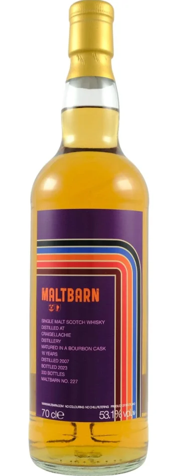 Maltbarn Craigellachie 16 Year Old 2007 Single Malt Scotch Whisky | 700ML - Whiskey