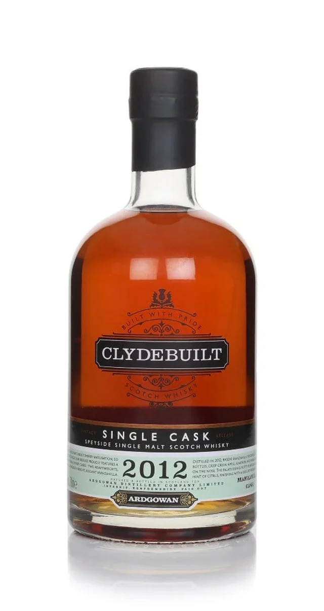 Clydebuilt 12 Year Old Manzanilla Single Cask (Ardgowan) Single Malt Scotch Whisky | 700ML - Whiskey